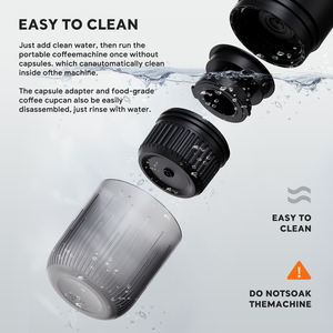 Cafetera Espresso Portátil de 19 Bares, Inalámbrica, <span class=keywords><strong>con</strong></span> Batería, Calentamiento Automático, Compatible <span class=keywords><strong>con</strong></span> Cápsulas, Ideal para Viajes - Product Image 2