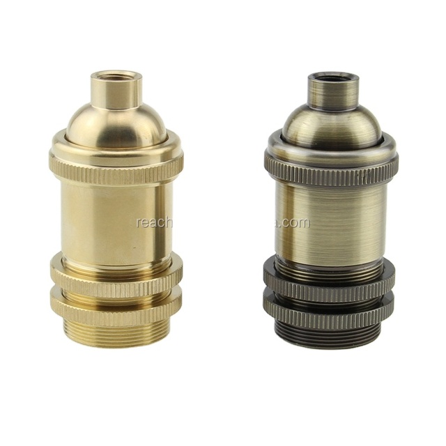 E14 Brass Lampholder Pendant Light Socket Fittings Vintage Metal Lamp Holder