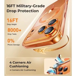 Per <span class=keywords><strong>iPhone</strong></span> 17 Pro Max Case di lusso morbido elettrolitico magnetico 17 aria 16 Pro 15 Pro 14 <span class=keywords><strong>13</strong></span> 12 11 obiettivo della <span class=keywords><strong>fotocamera</strong></span> proteggere la copertura del telefono - Product Image 5