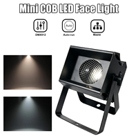Mini projecteur LED COB 80W portable DMX512 blanc chaud/blanc froid 2-en-1 avec stroboscope pour mariage, événement, fête, location professionnelle