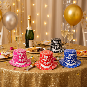 Chapeau en papier rayé du Nouvel An 6 \ "Style 72PCS/CS - Product Image 3