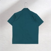 Chemises décontractées pour hommes en twill respirant 100% coton, à manches courtes, à fermeture éclair, sur mesure