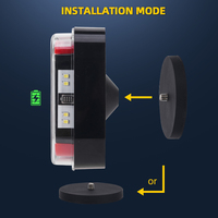 Feux de remorquage LED 12v 24v, feux arrière et latéraux LED, lampe d'avertissement, kits de feux de remorquage sans fil avec base magnétique