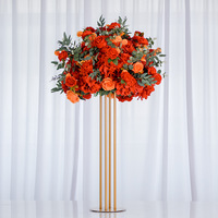 J152 Supports de centre de table floraux hauts en métal doré de luxe pour décoration de mariage et de fête