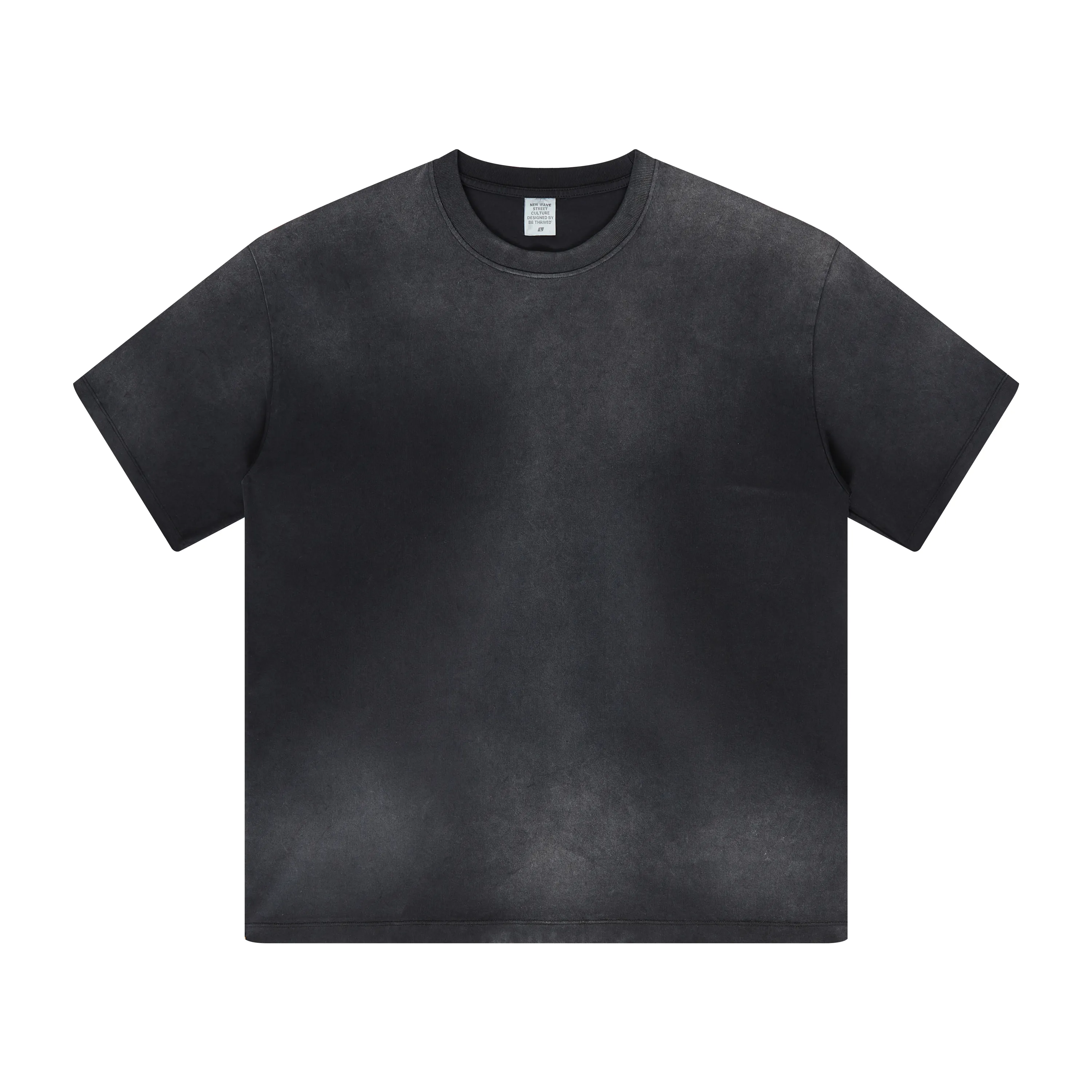 T-shirt da uomo stampate personalizzate con logo Vintage Sun dissolvenza in cotone 100% pesante all'ingrosso di alta qualità
