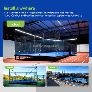 Campo da Padel Modulare Prefabbricato, Struttura in Acciaio, Senza Necessità di Permesso, Campo da <span class=keywords><strong>Tennis</strong></span> Mobile - Product Image 6