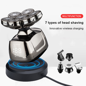 Mini <span class=keywords><strong>rasoir</strong></span> électrique 700 pour hommes, tout le corps, robuste, résistant à l'eau, tête lisse, Pitbull argent Pro - Product Image 2