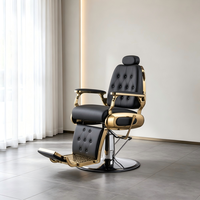 Chaise de barbier pliable en cuir d'occasion, ergonomique, durable, pour hôtel et salon de coiffure