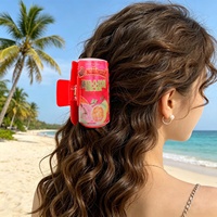 Hete Aanbieding Hoge Kwaliteit Dames Hawaiiaanse Fruit Sapblik Haar Klauw Clip Creatieve Drinkblik Vorm Haarclip voor Zomer Groothandel