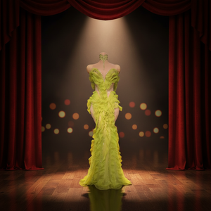 Robe longue en maille ornée de strass scintillants pour bal de promo, anniversaire, célébration, soirée, tenue de soirée en boîte de nuit, spectacle, scène, ou mariage 2026 - Product Image 1