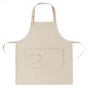 Custom Logo Available Kitchen Used Sleeveless Bib <b>Chef</b> <b>Apron</b> Durable Eco-Friendly Recyclable Quick Dry Washable Cotton <b>Apron</b> - Product Image 1