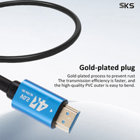 4K 60Hz M-M Kablosu Alüminyum Gövdeli Kombine Ekranlama PVC Kılıflı 18Gbps HDR ARC Uyumlu PS5 Xbox Dizüstü Bilgisayar Monitörü için