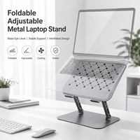 Nouveau support pour ordinateur portable multi-angles en alliage d'aluminium avec ventilation, conforme aux normes CE et RoHS, idéal pour le travail de designer et les tablettes