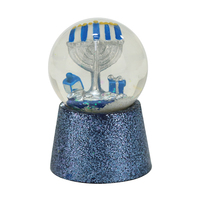 Chanukah boule à neige cadeau souvenir personnalisé casher souvenir boule d'eau personnalisé résine boule de neige fournisseurs souvenir cadeau décor à la maison