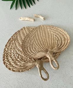 Doğal rafya Buri el Fan Boho tarzı yaprak şekli ev Art Deco için el işi duvar asılı plaj düğün dekor hatıra hediyeler - Product Image 1