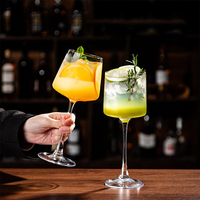 Ensemble de verres à cocktail en verre créatif, verres à martini, verres à champagne hauts, pour barman professionnel, mélange et utilisation en soirée