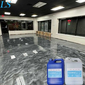 Recubrimiento de pintura epoxi liquida transparente incolora de resina epoxi para pisos de garaje, sotanos, concreto - Product Image 2