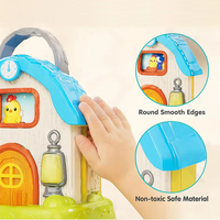 2026 Novedad: Granja de Animales Educativa con Puertas Abatibles, Casa de Actividades Multifuncional con Luz y Música, Juguete de Granja Interactiva