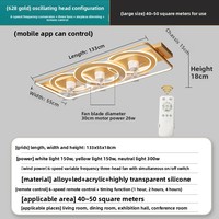 Ventilateurs de plafond modernes intelligents à LED avec moteur AC, 6 vitesses, télécommande, intensité variable, AC 110V, silencieux, 8 pales, pour chambre à coucher (vente en gros)