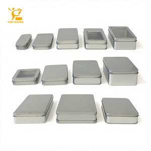 Прямоугольная металлическая жестяная коробка с крышкой - Product Image 1