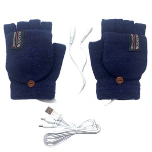 <b>USB</b> <b>Heated</b> Fingerless Gloves Adjustable Thermostat Overheat Protection Winter Hand Warmers for Indoor Outdoor Use - Product Image 2