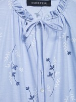 Chemise élégante brodée anti-plis en polyester à manches longues, style français européen, longueur cheville, pour femme, tenue quotidienne modeste, Dubaï