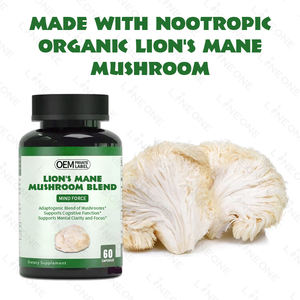 OEM Private Label Nootropics Cérebro Suplemento Reishi Cogumelo Extract Cápsula Leões Juba Cogumelo Cápsulas - Product Image 3