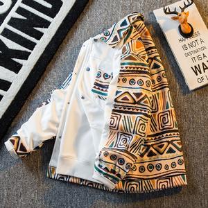 Chaqueta Retro de calle alta para <span class=keywords><strong>hombre</strong></span> Estilo americano Ajuste delgado de alta calidad con cuello <span class=keywords><strong>Mao</strong></span> Ni y procesamiento recubierto de empalme a cuadros - Product Image 2