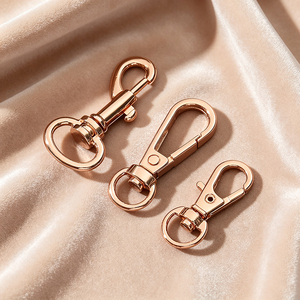 Mosquetón Metálico Reforzado con Resorte, en Oro Rosa, Gris Metálico y Plata, para Llaveros y Accesorios de Bolsos, ¡Venta Caliente! - Product Image 2