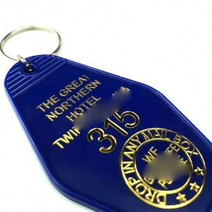 NEW Custom Plastic Blank Motel Hotel Keychain Key Tag Print Design Logo ABS Hotel Key Ring - Product Image 6