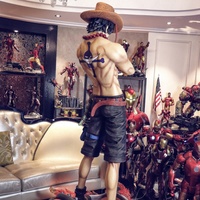 Figura de Ace de One Piece, Anime Japonés Popular, Figura de Ace de Tamaño Real, Estatua de Anime, Adornos de Resina de Ace, Regalo para Decoración y Colección