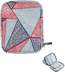 Rỗng Móc Móc Trường Hợp Du Lịch Di Động Crochet Lưu Trữ Bag Organizer Zipper Túi Với <span class=keywords><strong>Web</strong></span> Pocket Và Crochet Chủ Slots Rỗng - Product Image 2