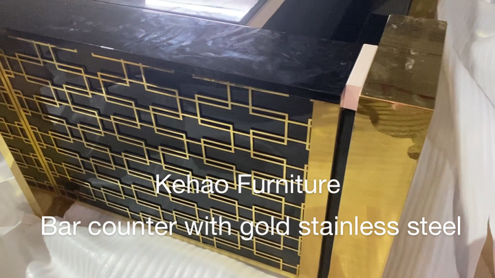 新デザインカスタムハイエンド高級ゴールドステンレス金属製バー