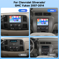 Stereo Mobil Podofo Qualcomm 8 Core 9'' untuk Chevrolet Silverado/GMC Yukon 2007-2014 4+64G Wireless CarPlay/Android Auto Grosir