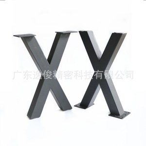 Patas de mesa en forma de X, acero al carbono negro, diseño minimalista resistente para mesa de centro, soporte para muebles de oficina - Product Image 3