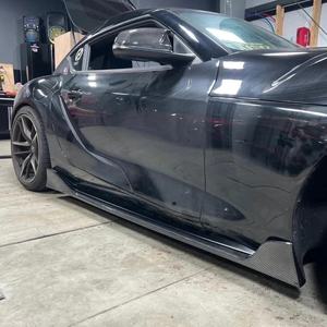 Jupes latérales en Fiber de carbone de haute qualité Style AG pour 2019-2020 <span class=keywords><strong>Toyota</strong></span> <span class=keywords><strong>Supra</strong></span> A90 A91 <span class=keywords><strong>MK5</strong></span> Kit de carrosserie personnalisé - Product Image 2