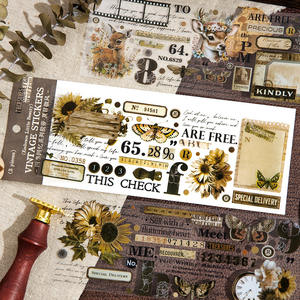 3 unidades/Paquete de cinta de subembalaje Four Seasons Memories Series Retro Plant Journal Material de fuente decorativa 4 <span class=keywords><strong>tipos</strong></span> - Product Image 3