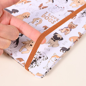 Agenda Personalizada A5 con Diseño de Perro, Tapa Dura de Cuero PU, Planificador con Espiral Metálica, 100 Hojas, Bandas Elásticas - Product Image 3