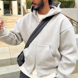 Sudadera con Capucha y Cremallera Personalizada a <span class=keywords><strong>Precio</strong></span> Económico, Sudadera con Capucha y Cremallera Vintage Desgastada para Hombre M12 - Product Image 1