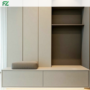 Armoire <span class=keywords><strong>à</strong></span> <span class=keywords><strong>chaussures</strong></span> multifonctionnelle blanche minimaliste moderne Panneau en nid d'abeille en aluminium Entrée Garde-robe Meubles de maison <span class=keywords><strong>à</strong></span> la mode - Product Image 2