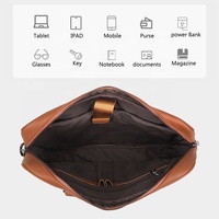 Porte-documents de luxe en cuir véritable pour hommes et femmes, sac à main à bandoulière de 15,6 pouces, sac pour ordinateur portable, sac pour tablette unisexe