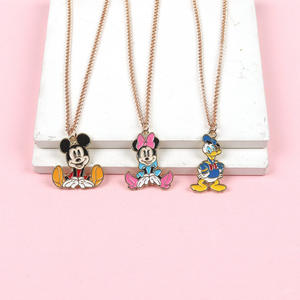 Kalung logam berkualitas tinggi, ornamen perhiasan kualitas tinggi, Kalung logam Mickey Minnie Donald, mode kartun cantik, untuk hadiah anak-anak, hadiah promosi - Product Image 3