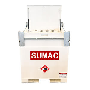 מיכל SUMAC IBC 1000 ליטר/2000 ליטר, דופן כפולה, פלדת פחמן, מיכל דלק, אחריות 5 שנים - אחסון כימי עצמאי לנוזלים מסוכנים - Product Image 4