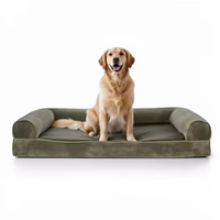 Großes Extra Großes Orthopädisches Memory-Schaum Menschen-Hundebett - Umweltfreundliches Einfarbiges Muster für Alle Jahreszeiten