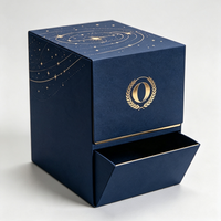 Boîte cadeau personnalisée avec logo imprimé et estampage doré, tiroir avec bande de sécurité pour produits de santé, produits haut de gamme