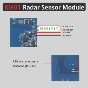 Hot Sales Smart <strong>Sensor</strong> Module DC12V/24V 30s 60s Delay Time Automatic ON/OFF for <strong>LED</strong> Light 5.8G Microwave Radar <strong>Sensor</strong> - Product Image 3