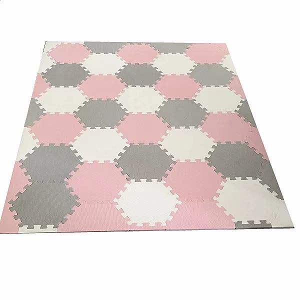 Play Non-Toxic Foam Puzzle Floor Mat Hexagon Tiles Comfortable Extra Thick  Exercise and Play Mat for Toddlers