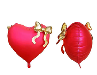 Ballons en feuille d'aluminium 3D de 22 pouces en forme de cœur avec nœud pour la Saint-Valentin, mariage, fête d'anniversaire, hélium, air, marque MIQI, logo personnalisé
