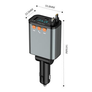 شاحن سيارة جديد عبر الحدود من نوع PD-C مع مشغل MP3 وشحن سريع للمكالمات وشاشة رقمية بقوة 50 واط - Product Image 1