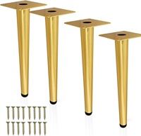 Glänzende Goldene Metallmöbelfüße mit Nivellierungsfunktion Gerade Möbelfüße für TV-Ständer, Sofa, Kommode, Schrank, Waschtisch